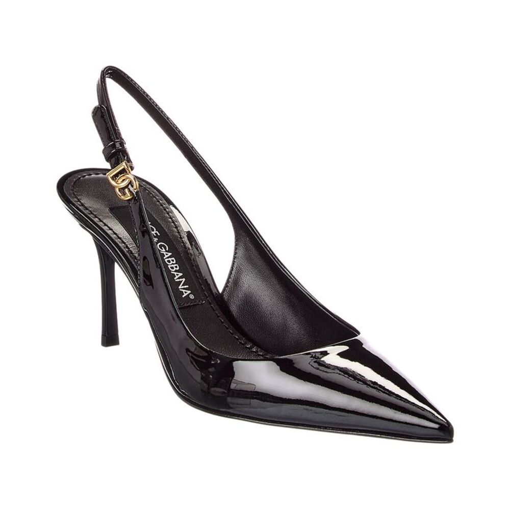 Dolce & Gabbana Patent Slingback Pump, Black